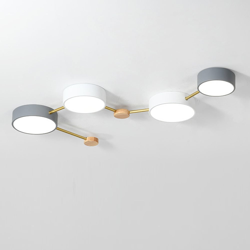 北欧クリエイティブ マルチヘッド LED ホワイトシーリングライト