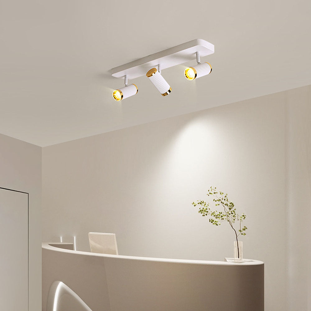 シンプルな金属製の白色LEDトラック照明