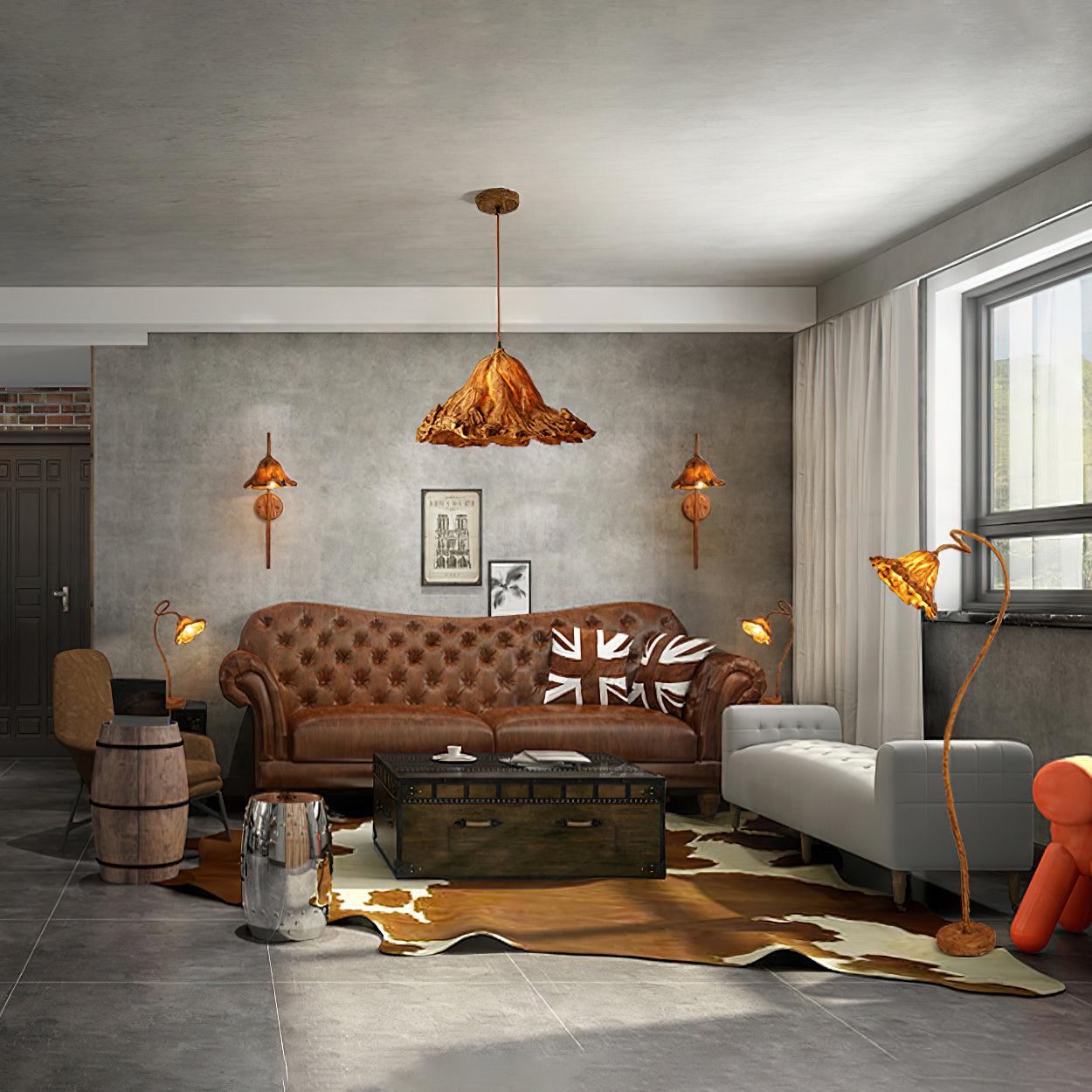 芸術的な蓮の葉のテーブルランプ