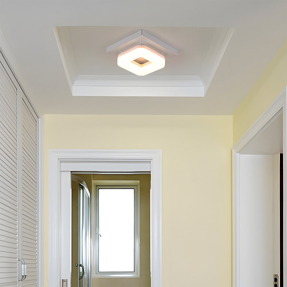 モダンなスクエアアクリルLED廊下天井ライト