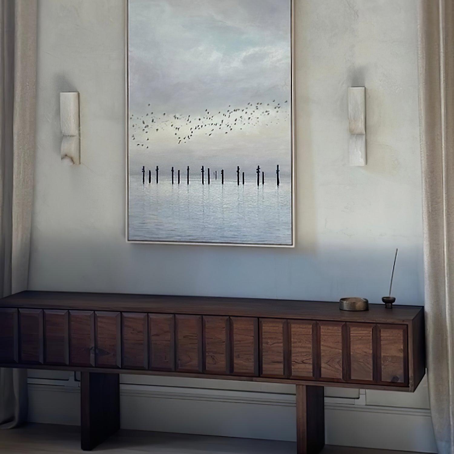 アラバスター エッセンスの壁取り付け用燭台