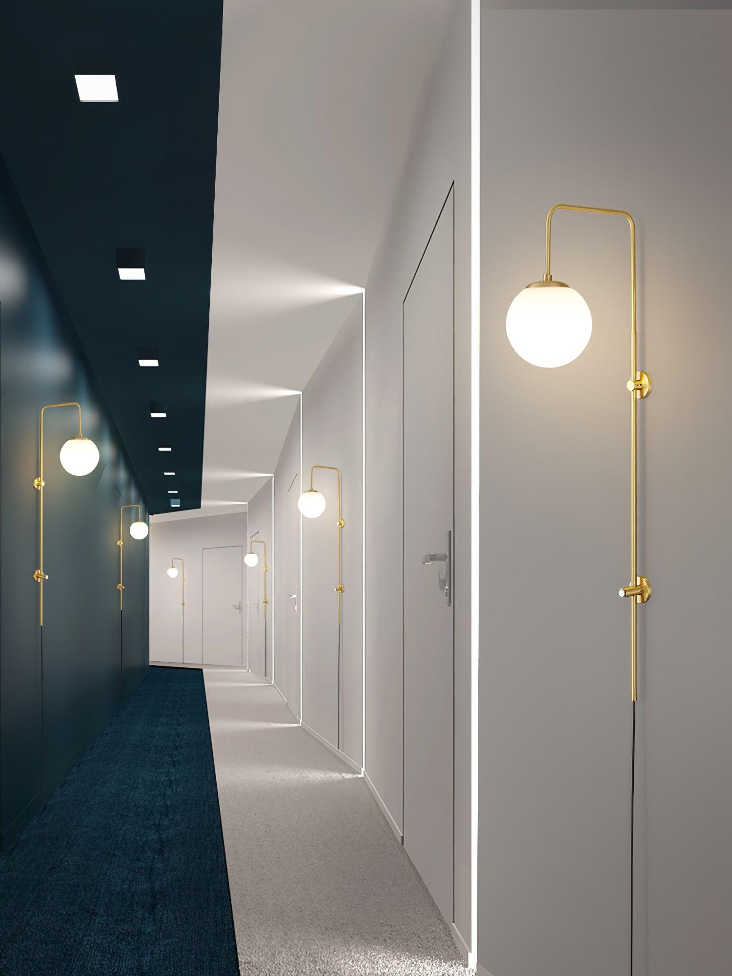 グローブ真鍮プラグイン壁取り付け用燭台