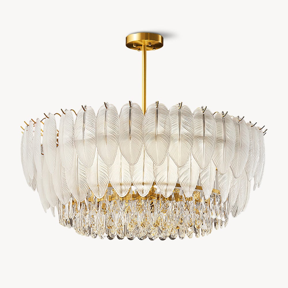 Greta Feather Crystal Chandelier