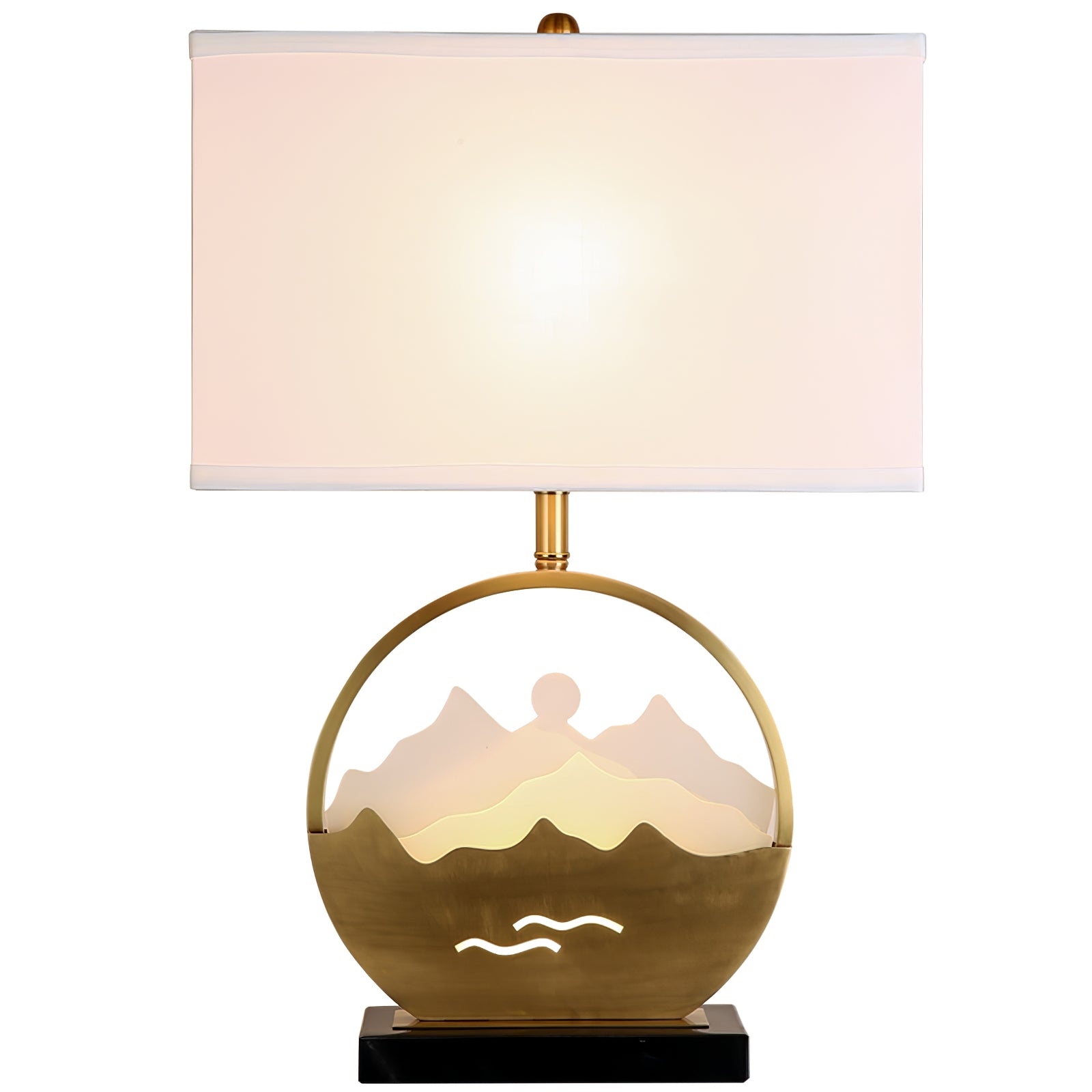 台形大理石デスクライト