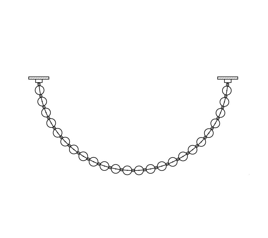 パールネックレスシャンデリア