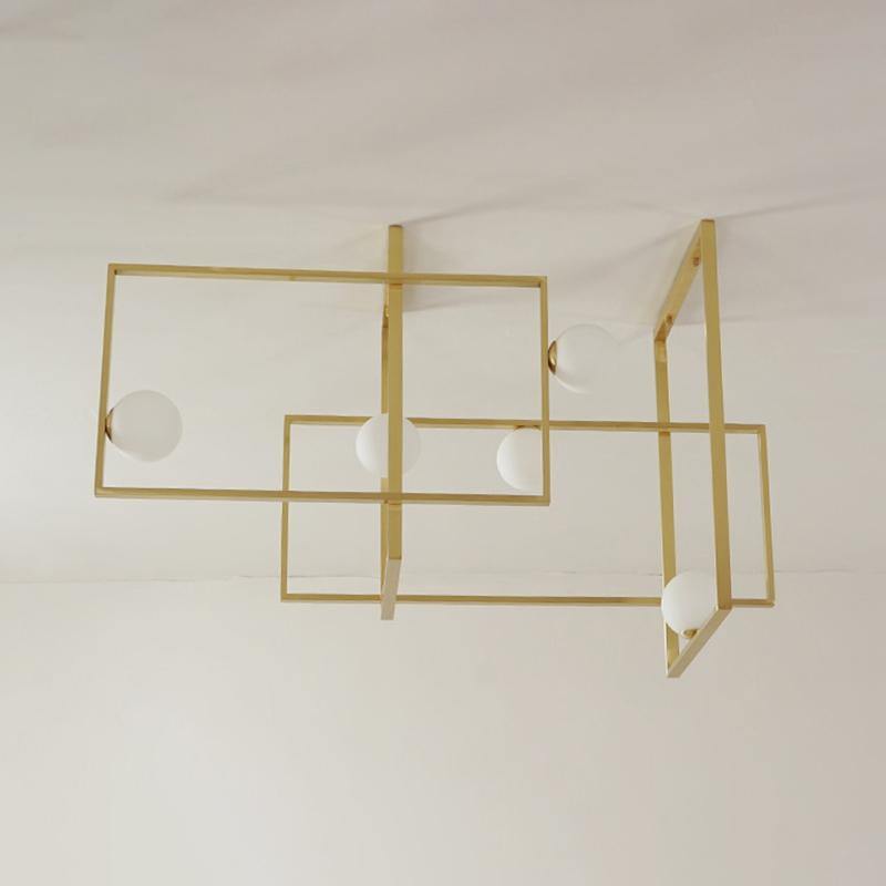 モンドリアンガラスシーリングライト