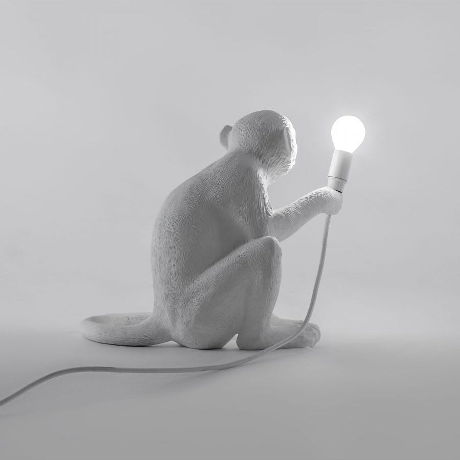 Monkey Resin Table Lamp