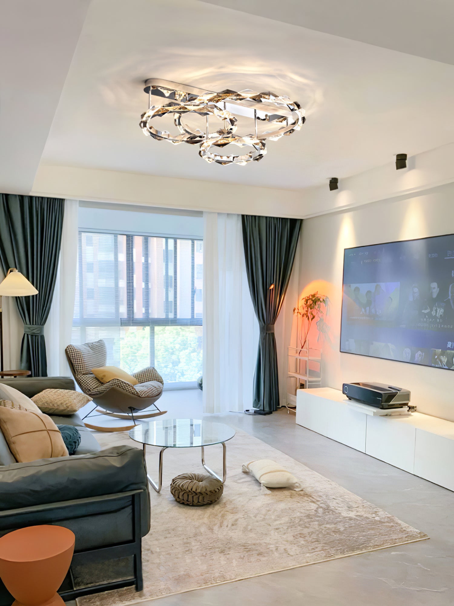 Rhombus Crystal Ceiling Lamp