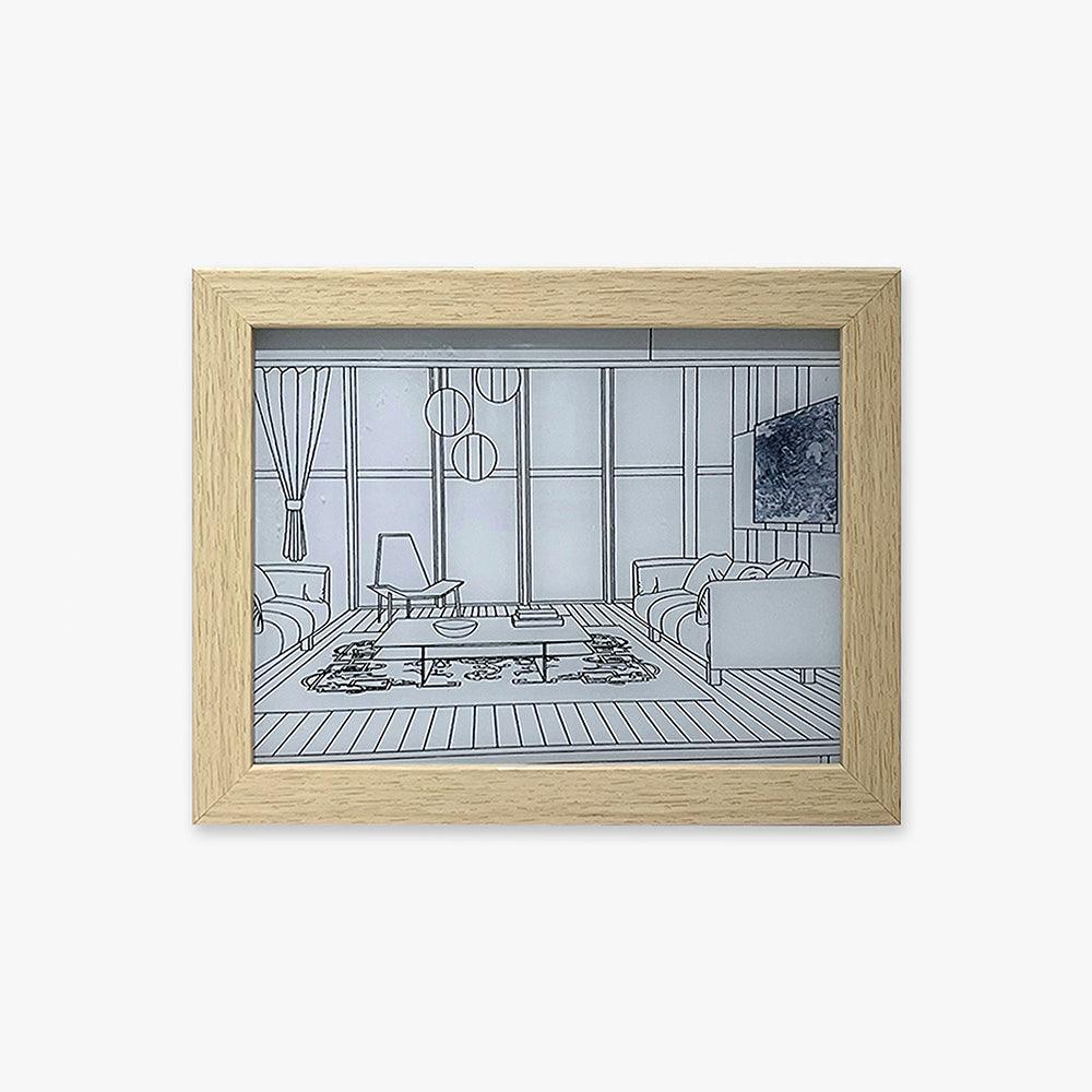 照明付きベッドサイドアートランプ