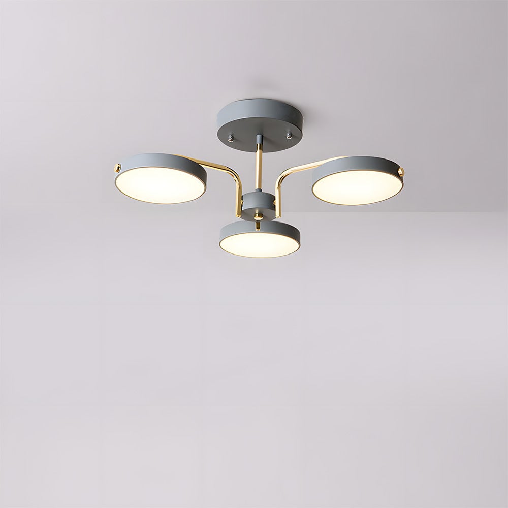 北欧風クリエイティブアイアンリビングルームLEDシーリングライト