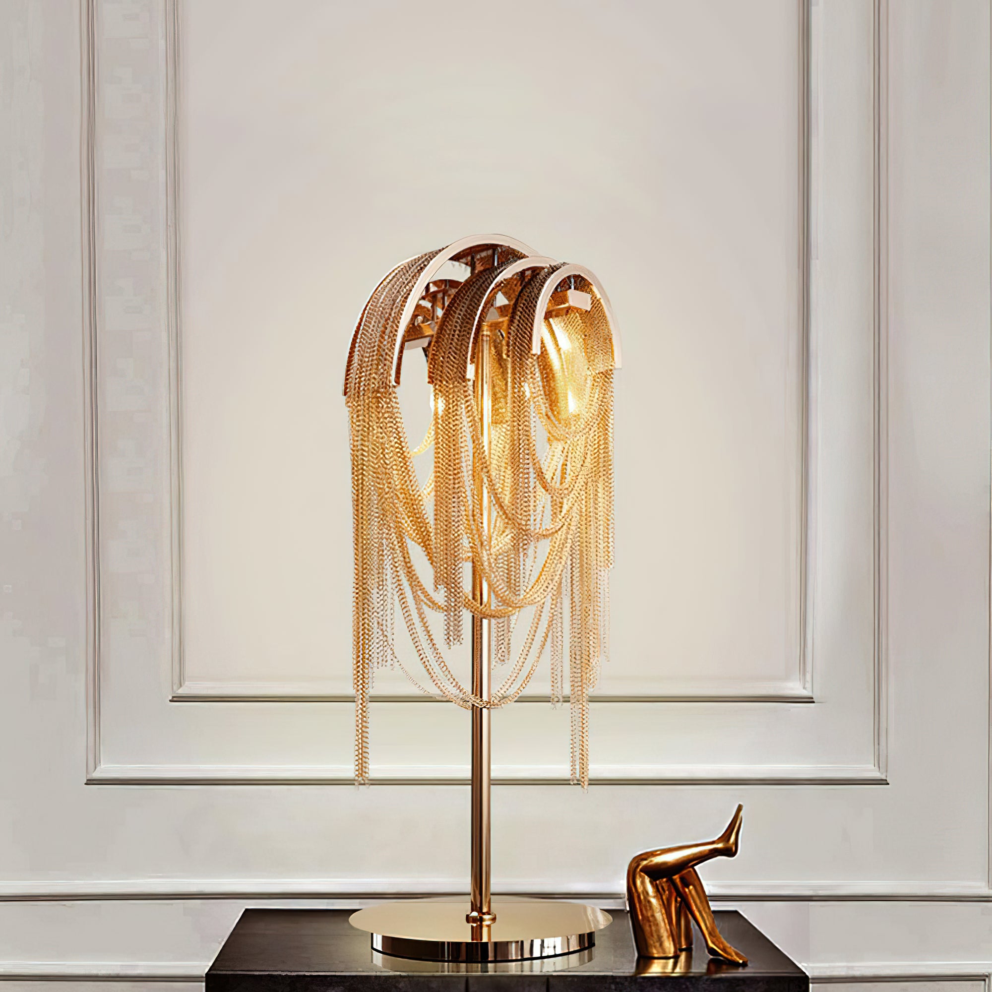 ライトラグジュアリータッセルテーブルランプ