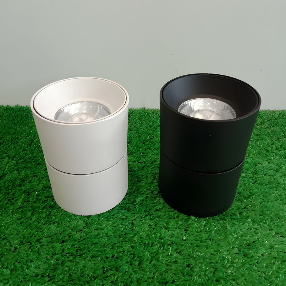 ミニマルな装飾のアルミ製ホワイト＆ブラックLED天井ダウンライト（廊下用）