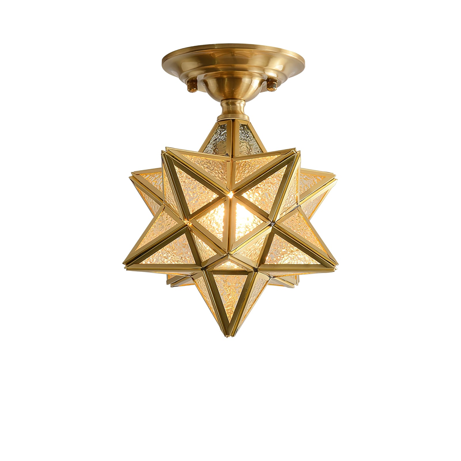 真鍮製五芒星型天井ランプ