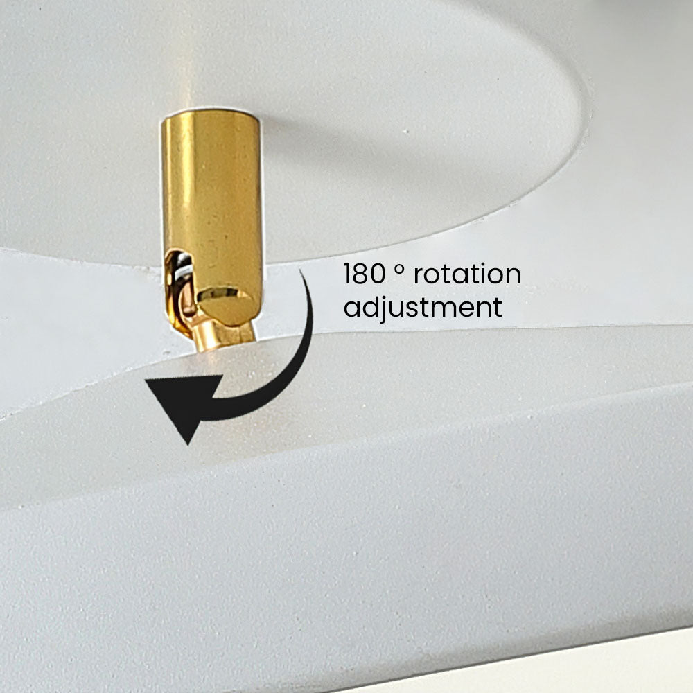 寝室用ミニマリズムホワイトLEDセミフラッシュシーリングライト