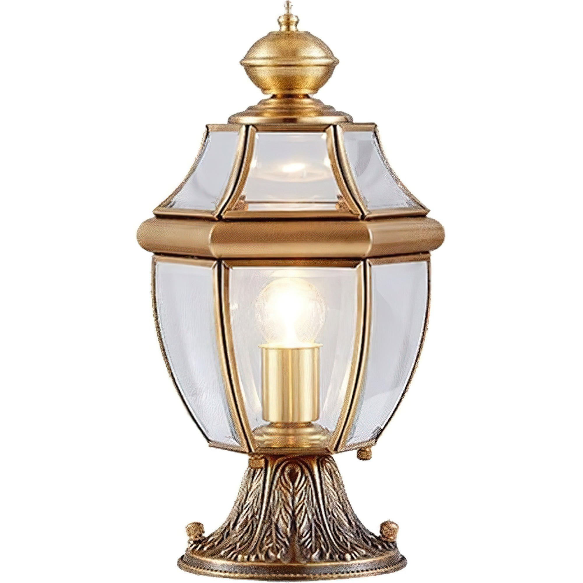 ヨーロッパの真鍮製ガーデンテーブルランプ