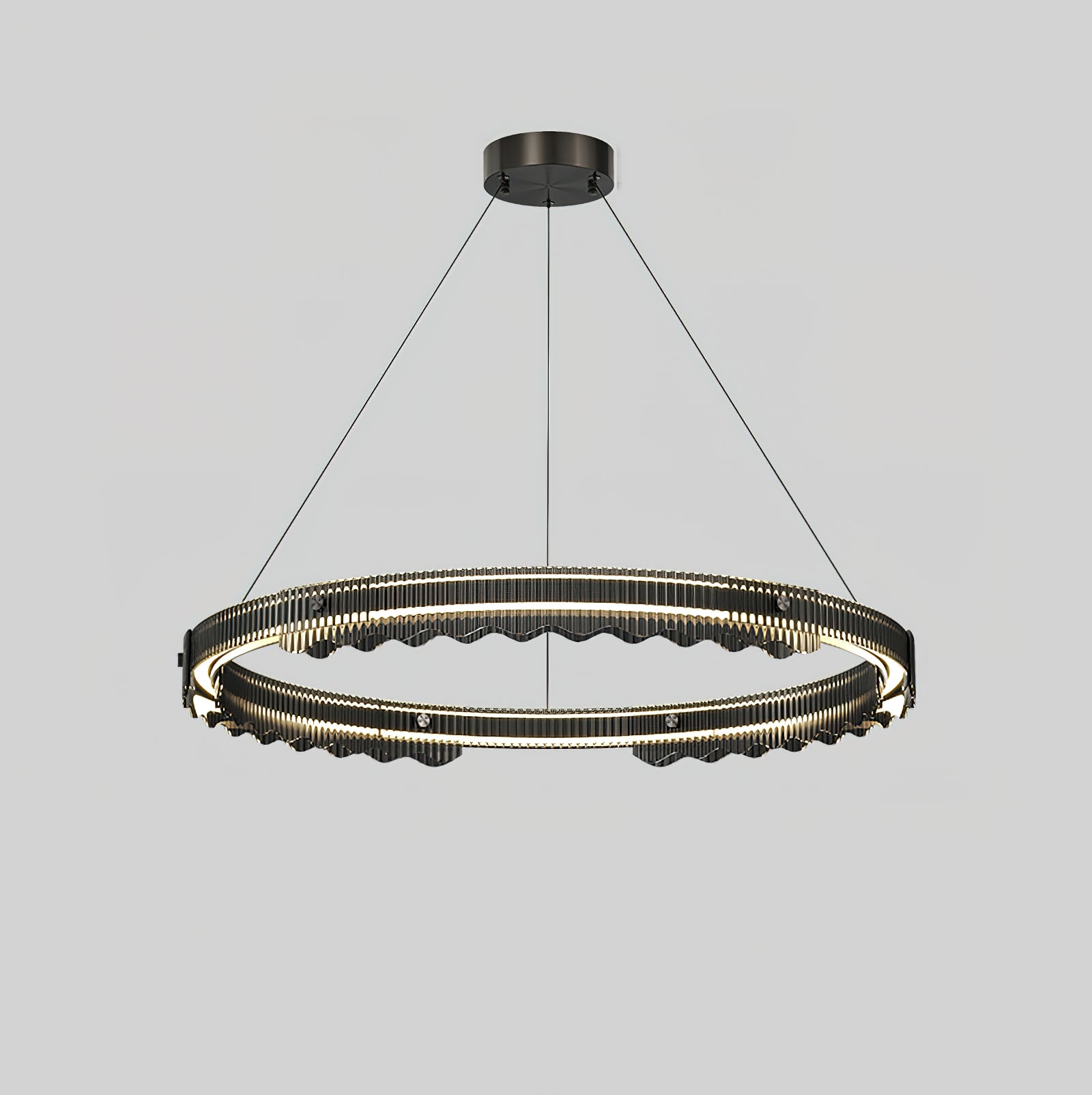 ライトラグジュアリーストライプガラスシャンデリア