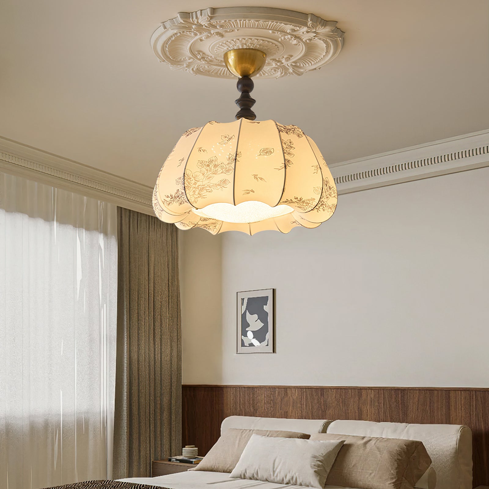 パンプキンブロッサムシーリングランプ