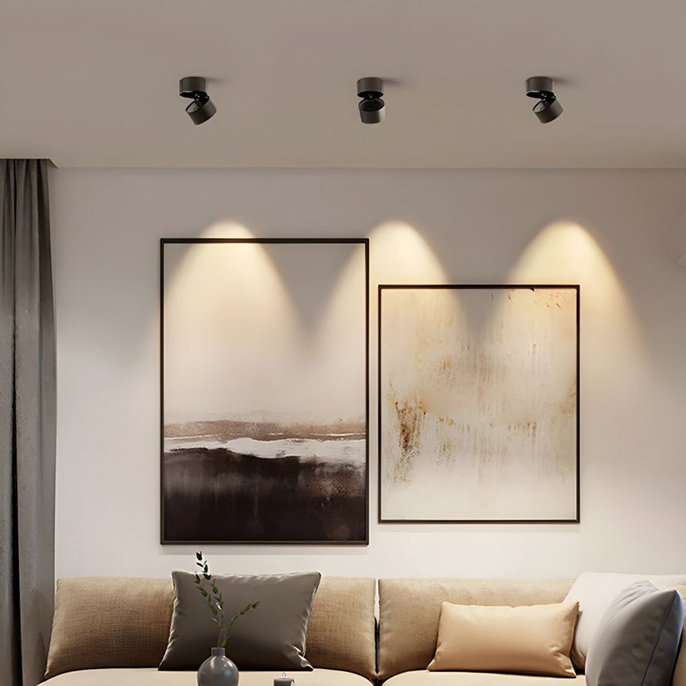 ミニマルな装飾のアルミ製ホワイト＆ブラックLED天井ダウンライト（廊下用）