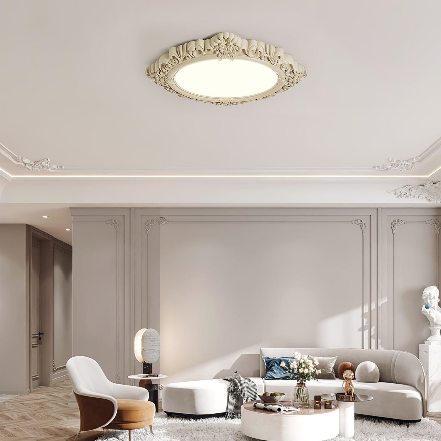 彫刻樹脂シーリングランプ