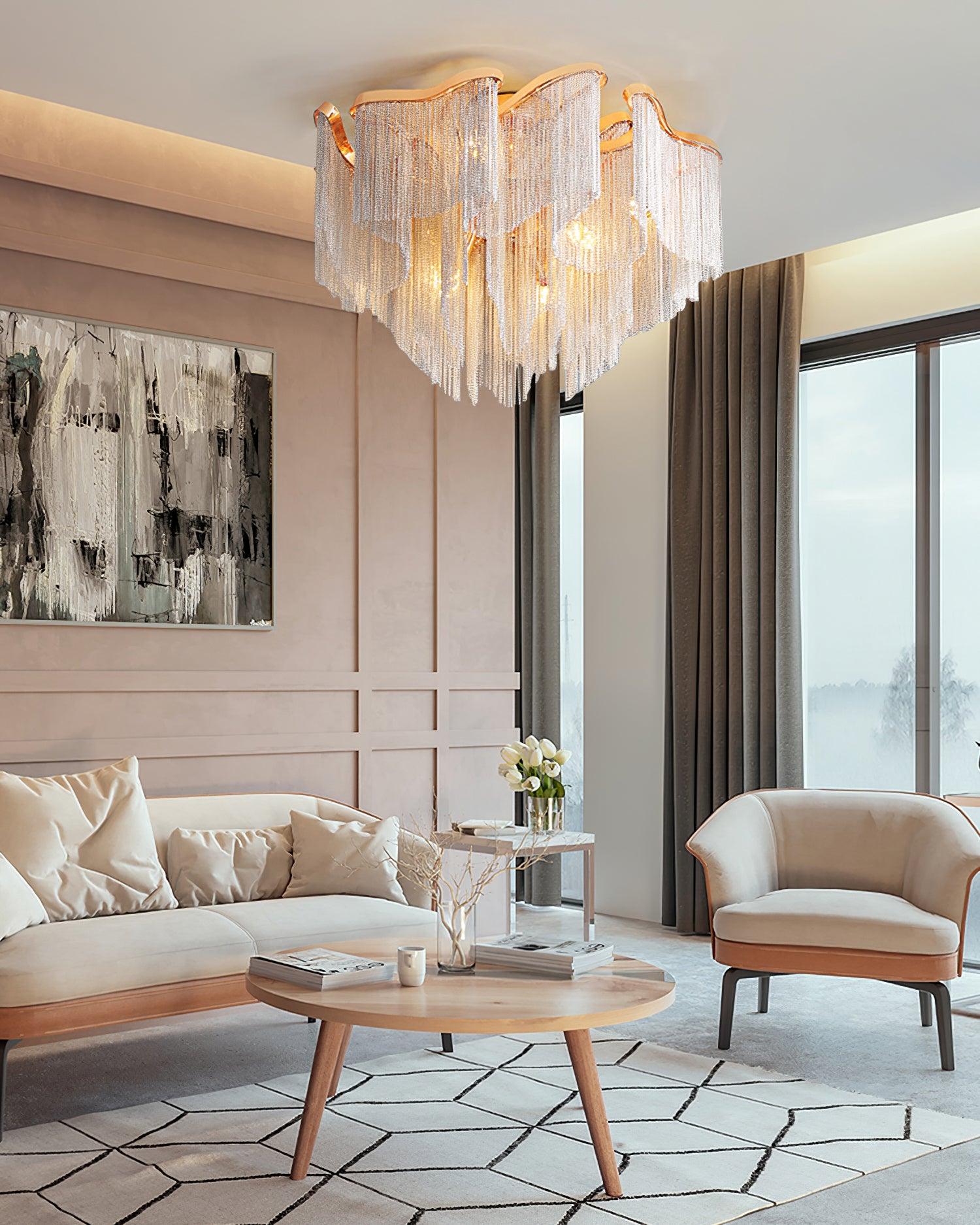 モダンなタッセルシーリングランプ