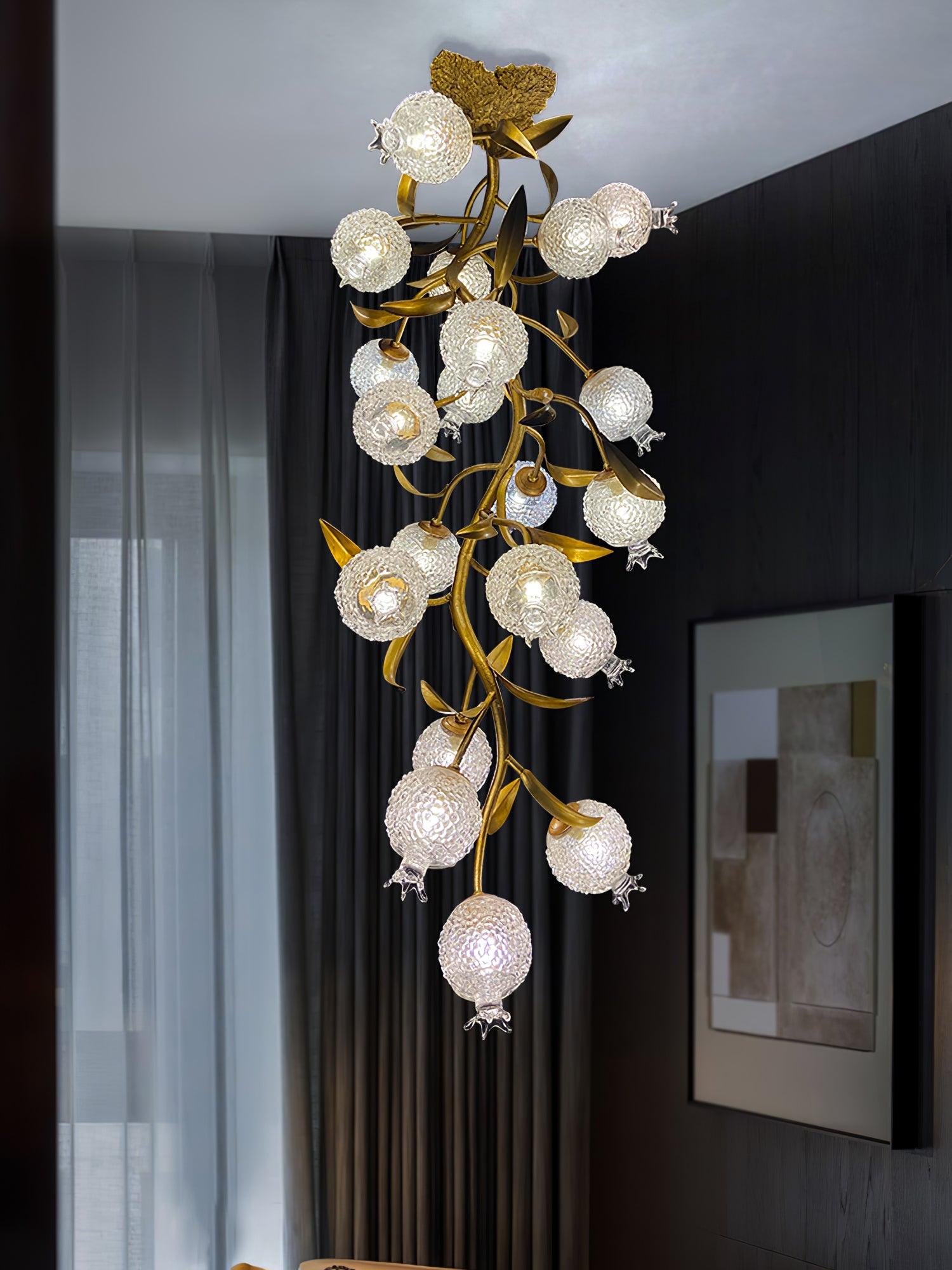 ザクロ真鍮シーリングランプ