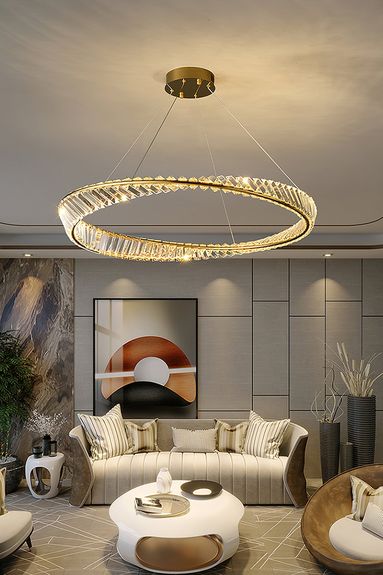 Ous クリスタル リング シャンデリア