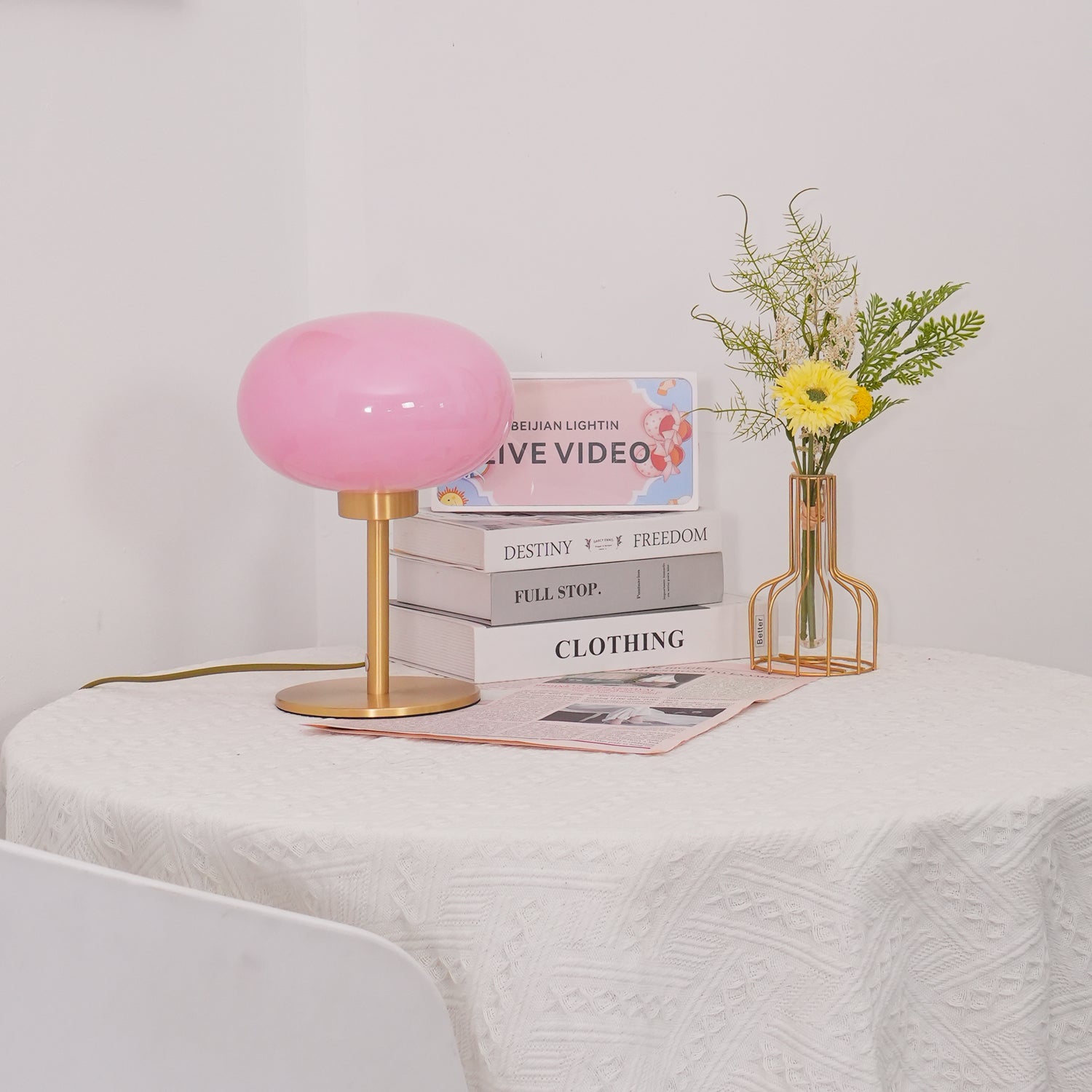 マシュマロ真鍮テーブルランプ