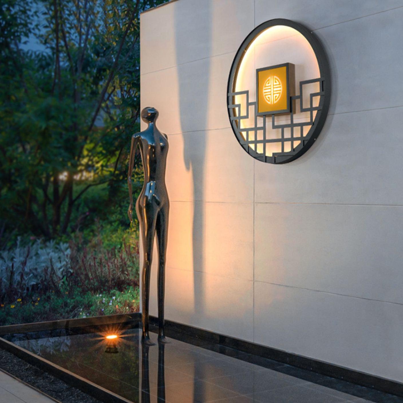 ラウンド屋外ウォールライト