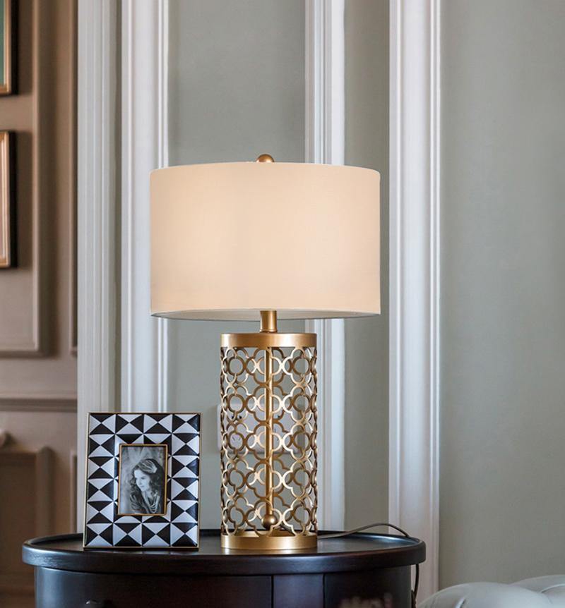 Openwork Metal Table Lamp