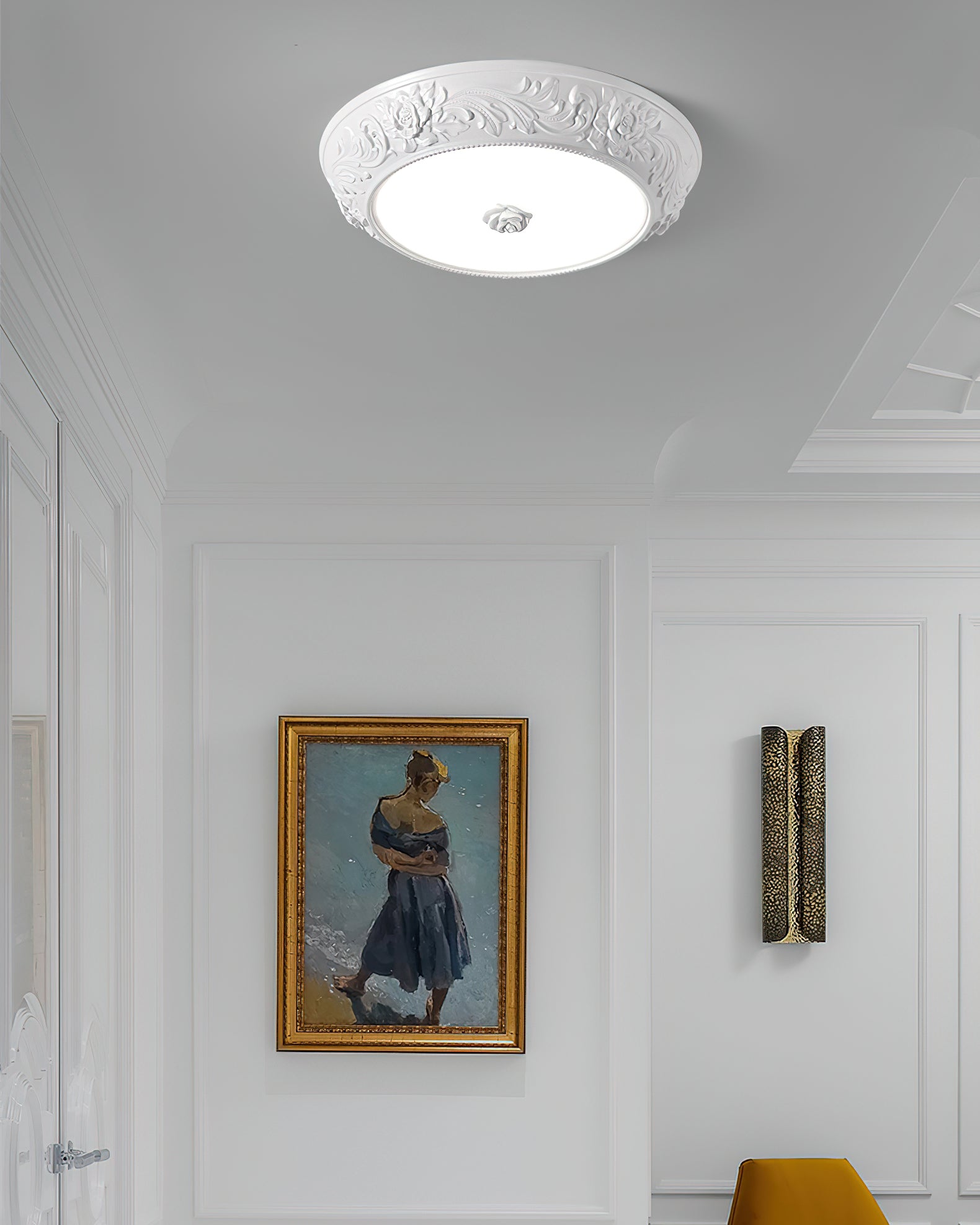 エンボス加工樹脂製シーリングライト