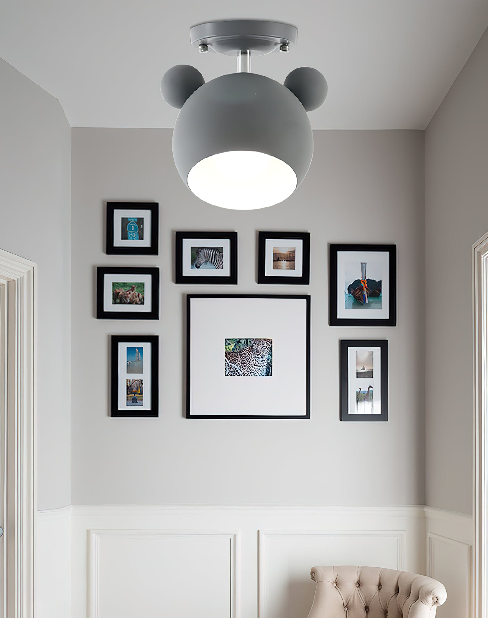 北欧マカロンアイアンシーリングランプ