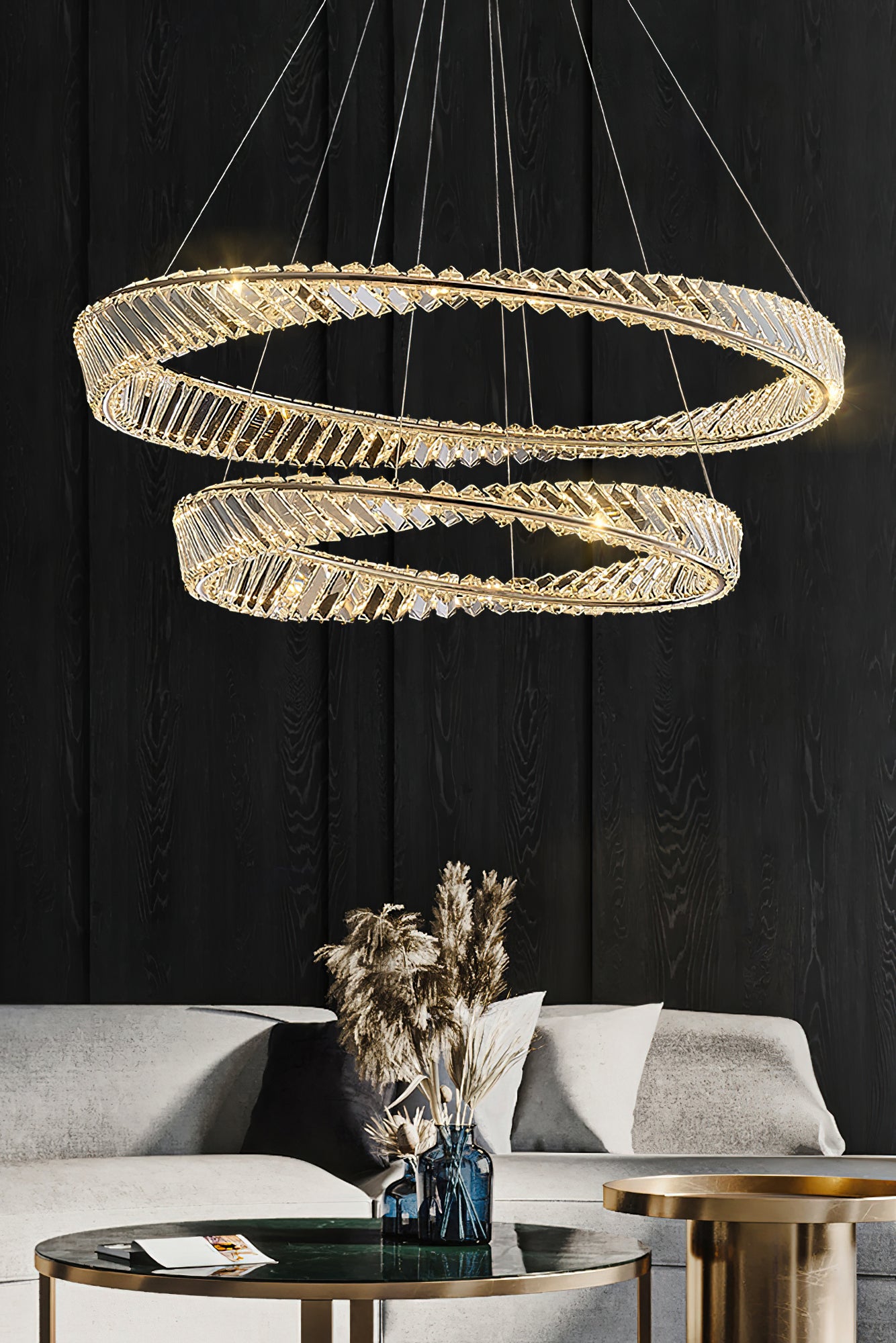 Ous クリスタル リング シャンデリア