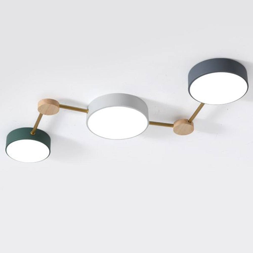 北欧クリエイティブ マルチヘッド LED ホワイトシーリングライト