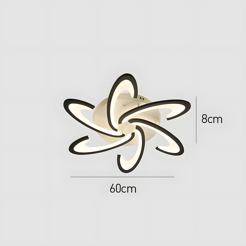 モダンな北欧風アイアンリビングルームLEDシーリングライト