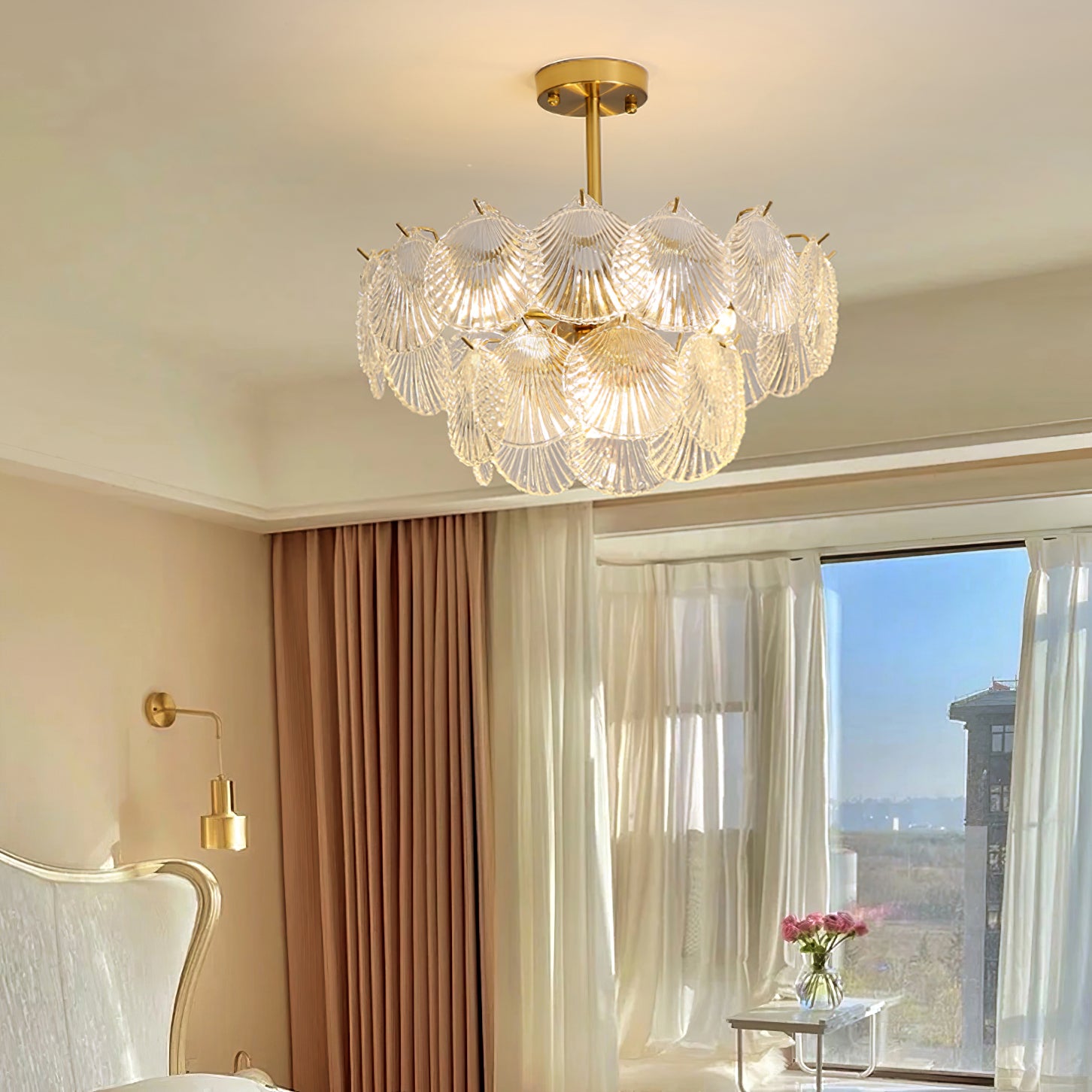 Shell Glass chandelier