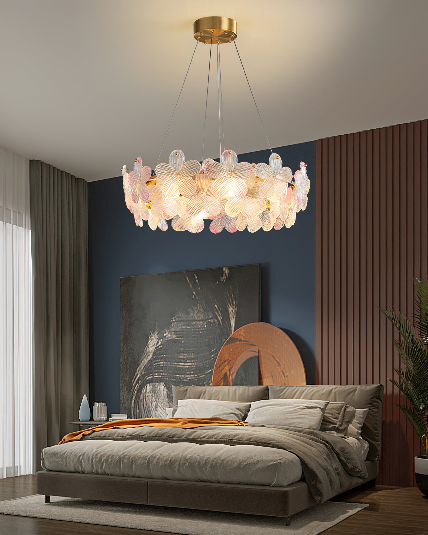 Charlotte Glass Flower Chandelier