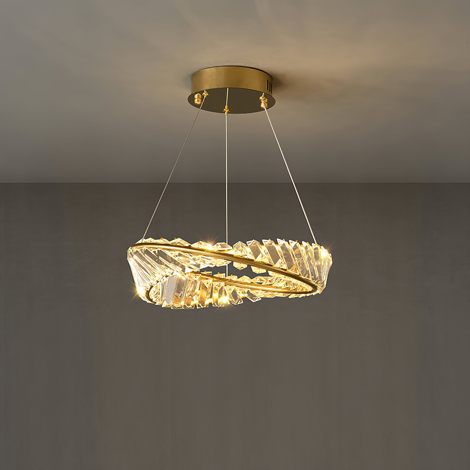 Ous クリスタル リング シャンデリア