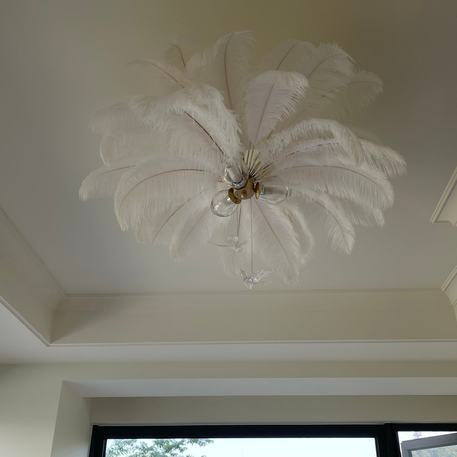 Ostrich Feather Chandelier