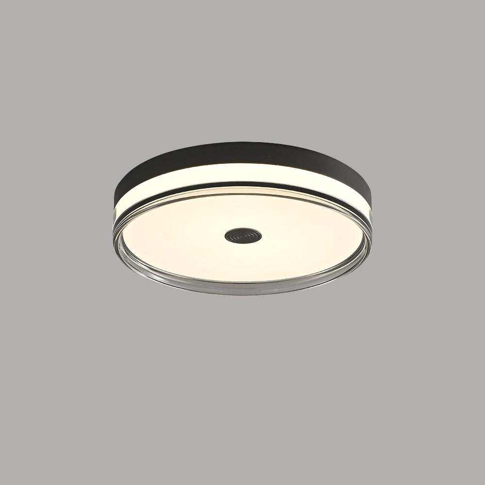 ミニマリストモダンブラックアクリルLEDリビングルームシーリングライト