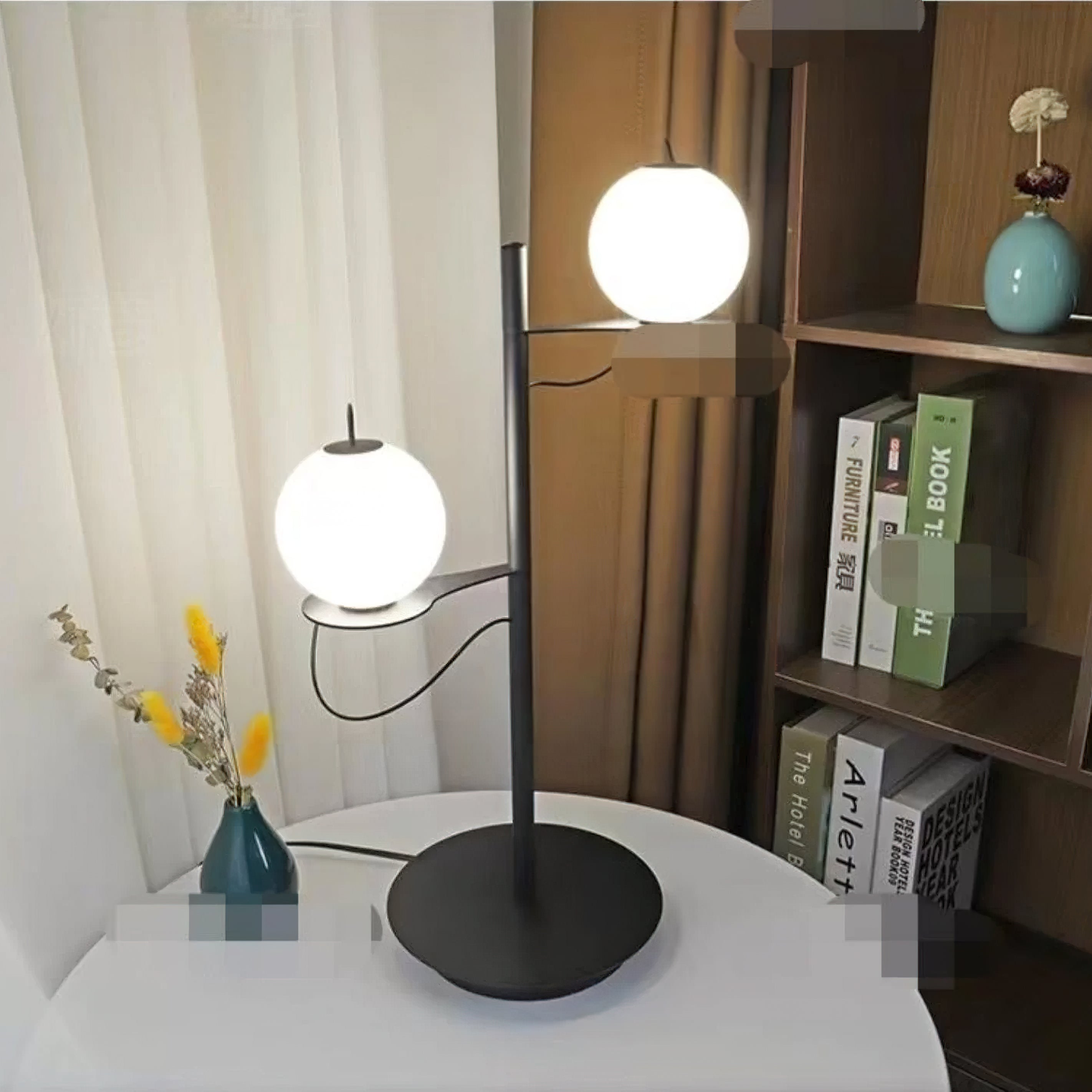 マグネット式ラウンドビーンテーブルランプ