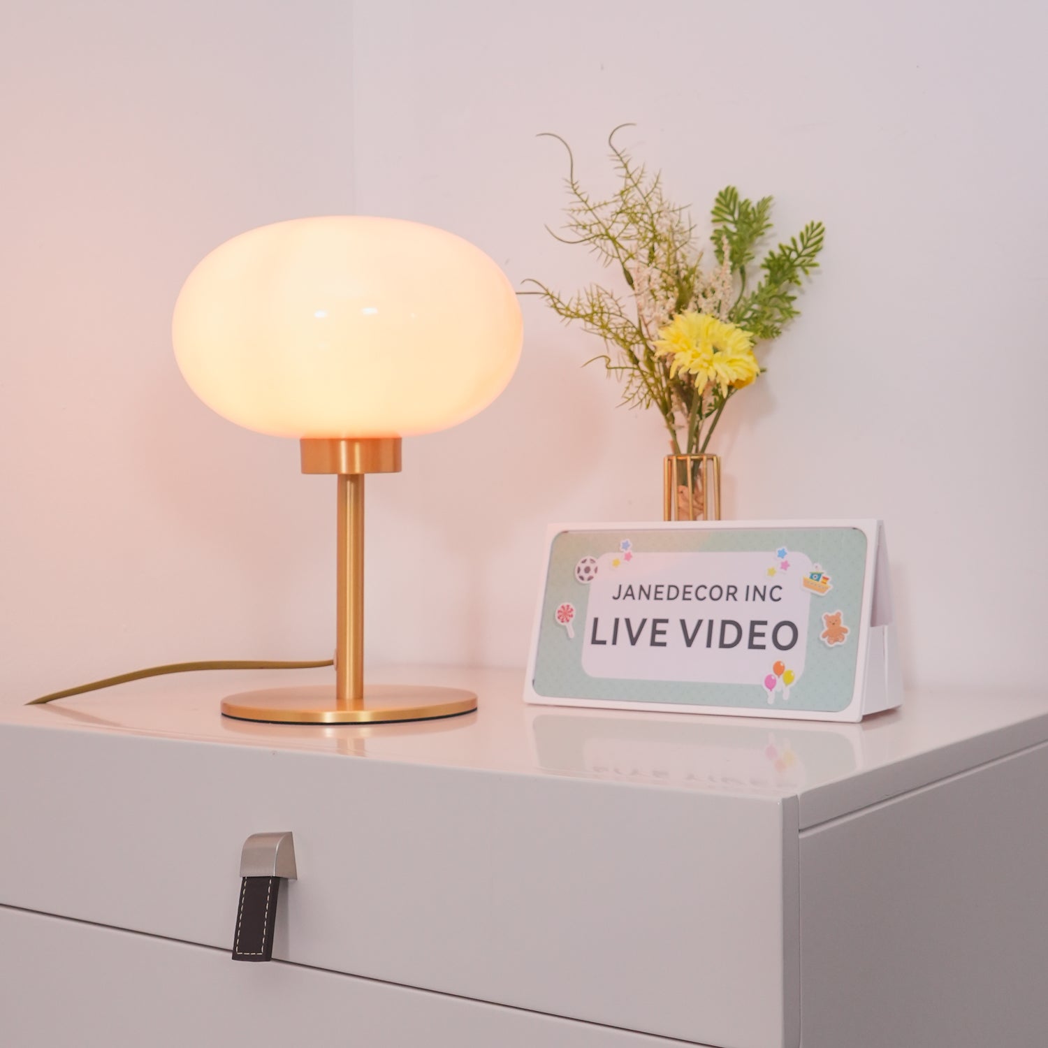 マシュマロ真鍮テーブルランプ