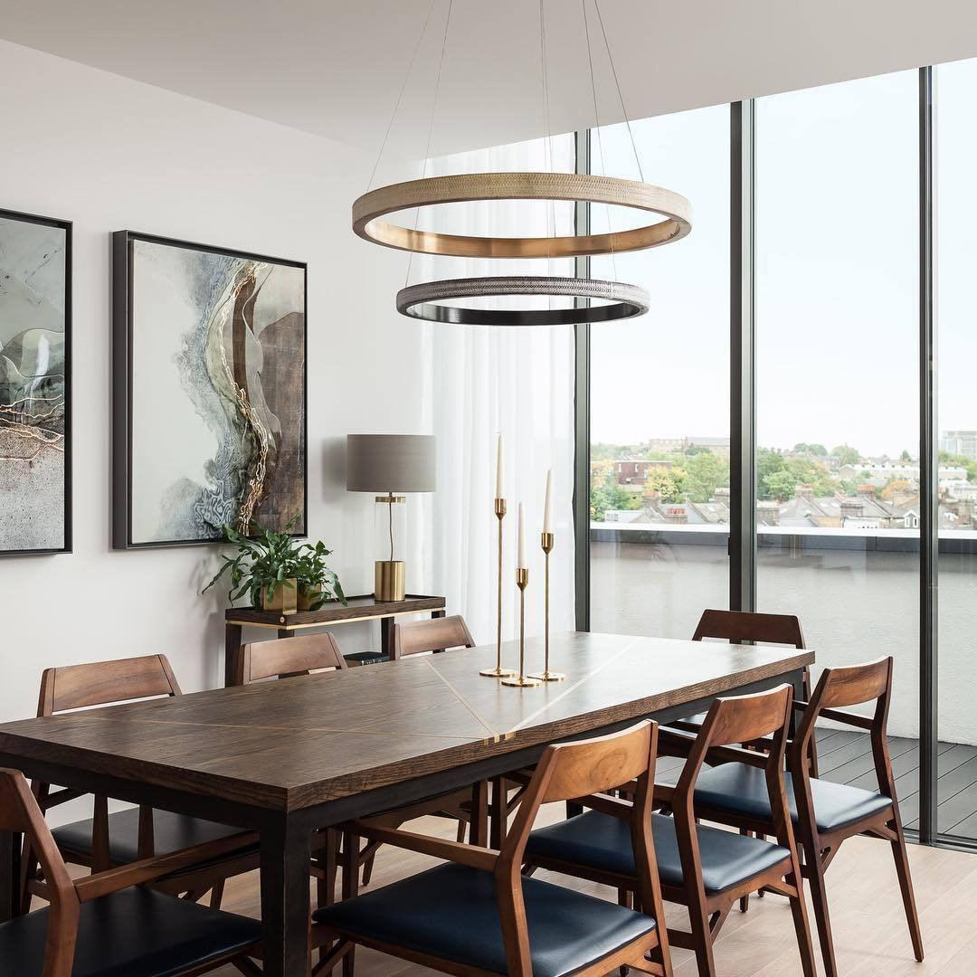 Ring Art Stairwell Chandelier