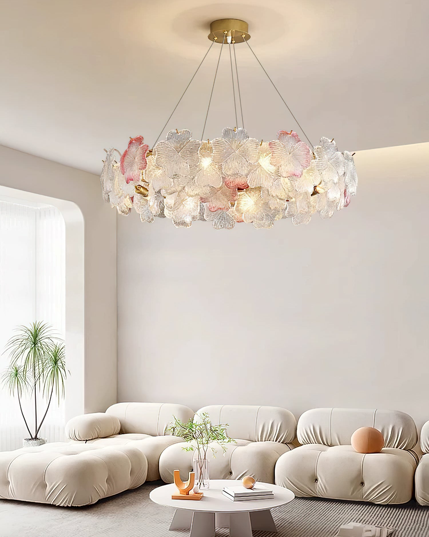 Charlotte Glass Flower Chandelier