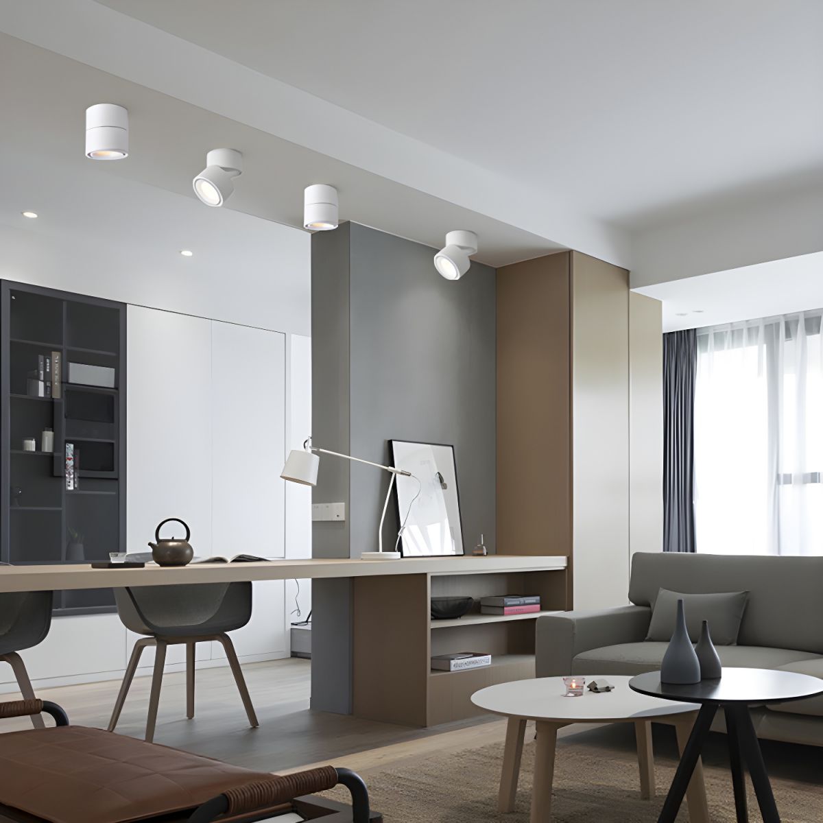 回転可能なスポットライトシーリングライト