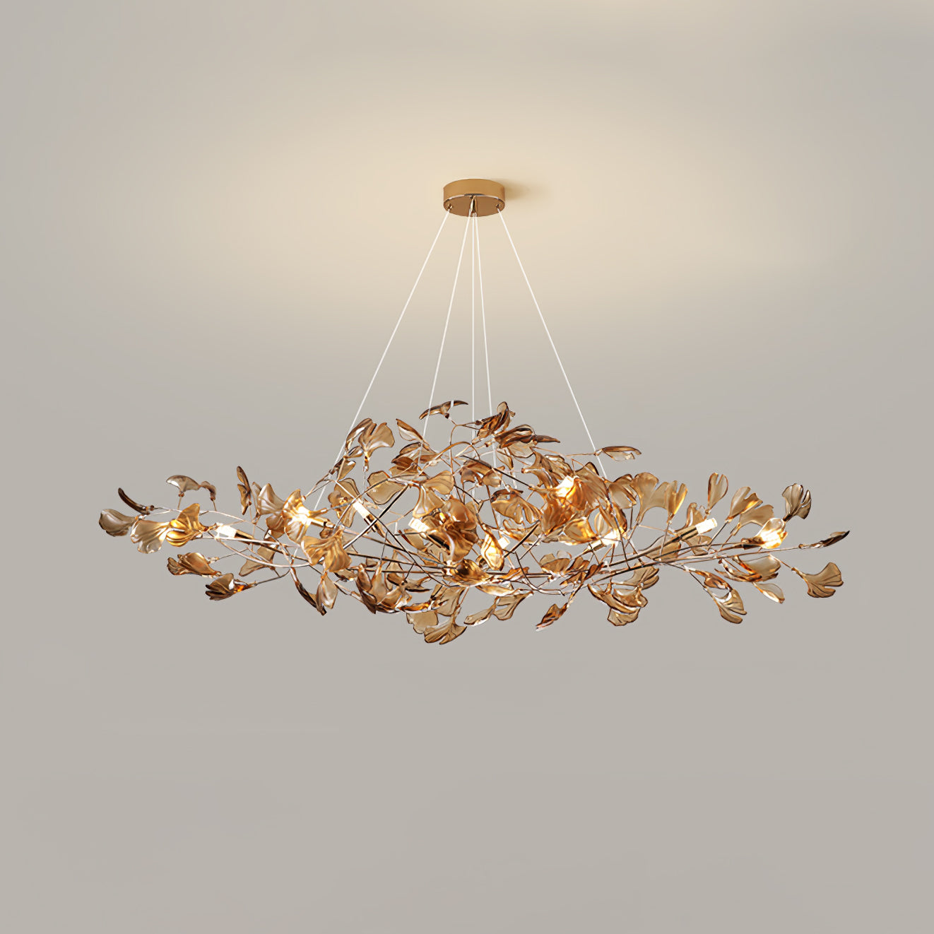 Acrylic Gingko Chandelier