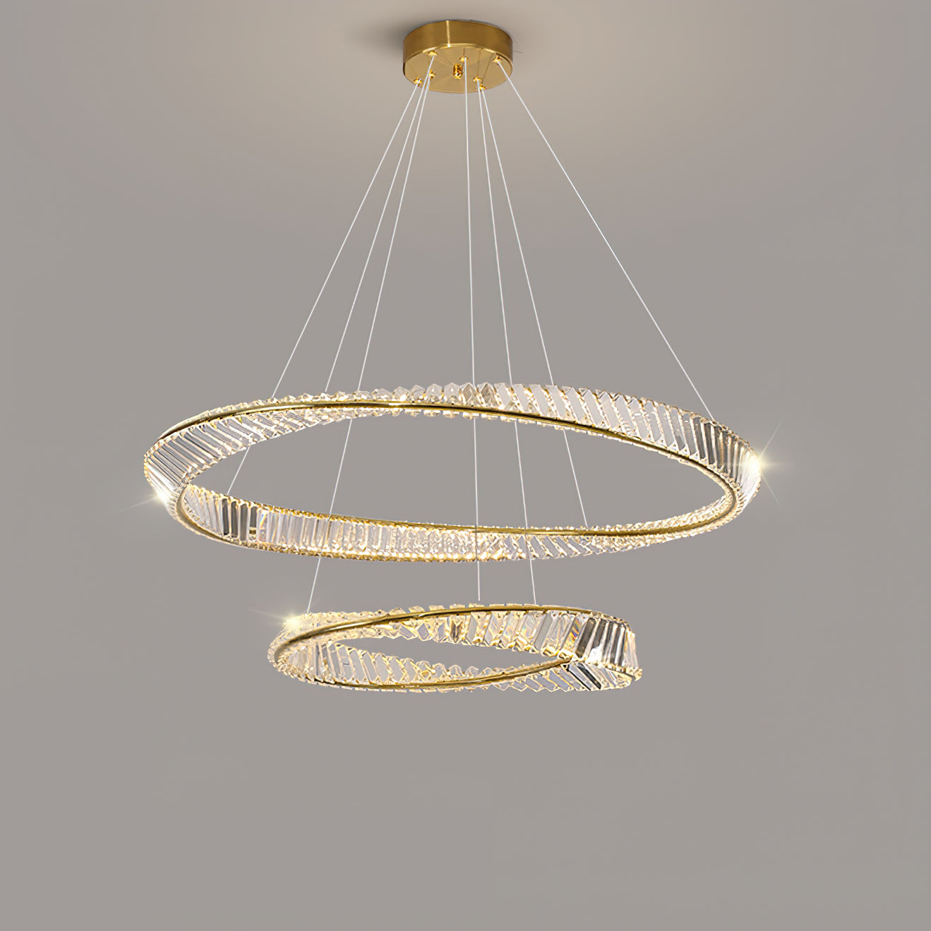 Ous クリスタル リング シャンデリア