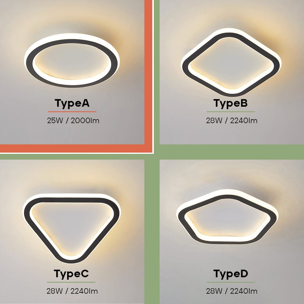寝室に最適なモダンな鉄製LEDシーリングライト