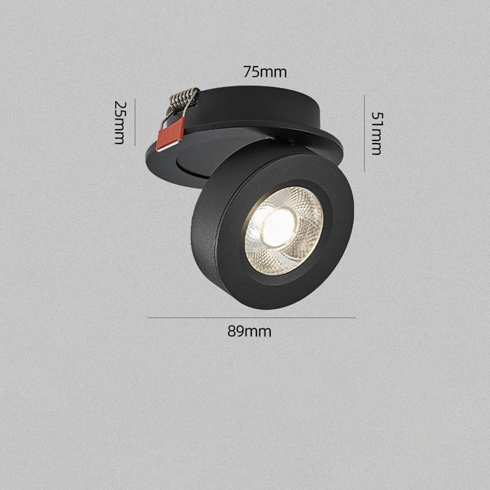 360°回転調整可能な円形アルミLED天井ダウンライト（廊下用）