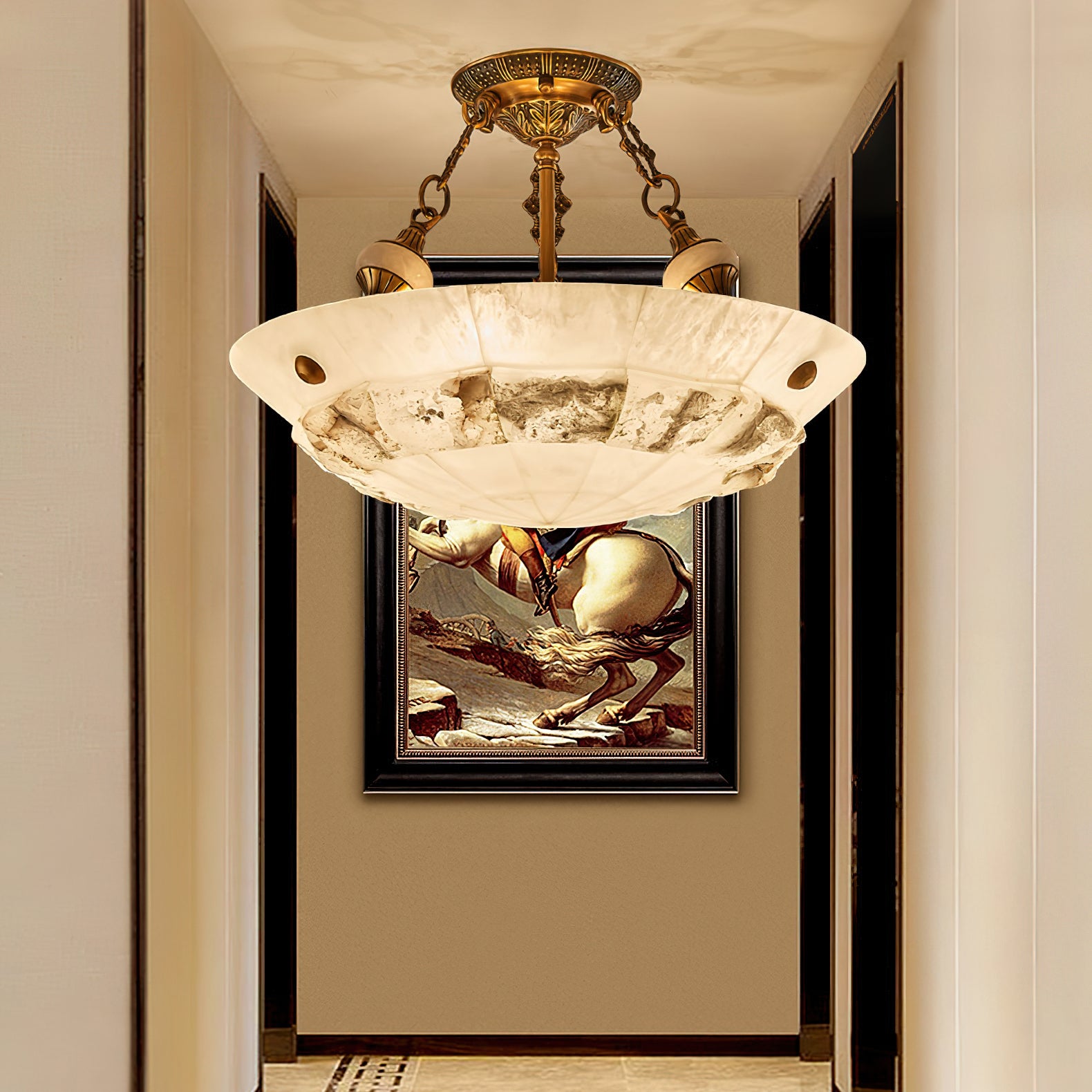 パッチワークボウル天井ランプ