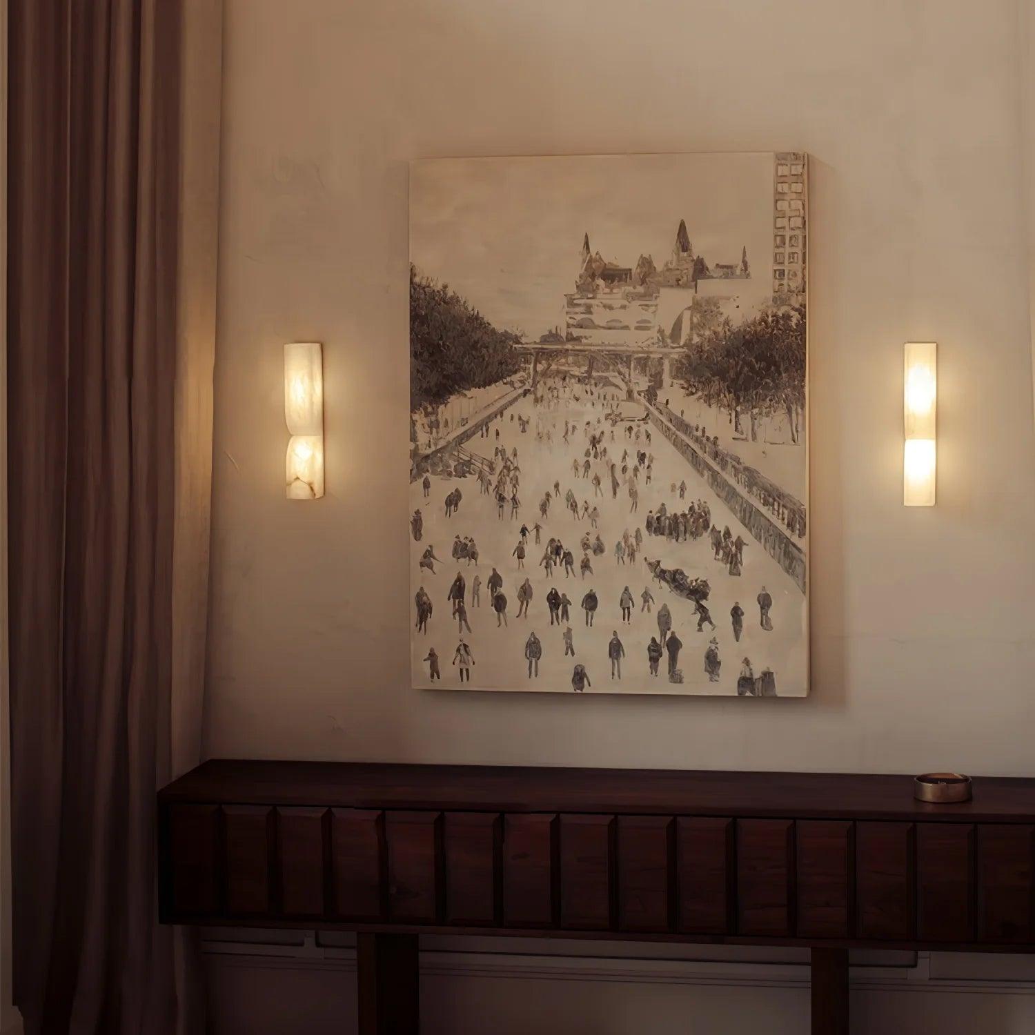 アラバスター エッセンスの壁取り付け用燭台